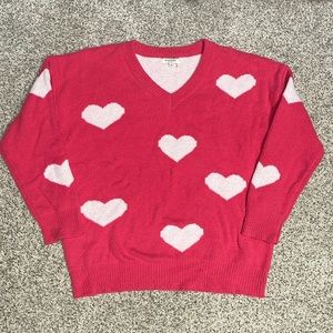 Hot Pink Heart Sweater
